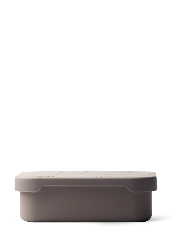 MAMEIDO Brotdose mit flexiblem Trennsteg & Silikondeckel Taupe Grey #farbe_taupe-grey