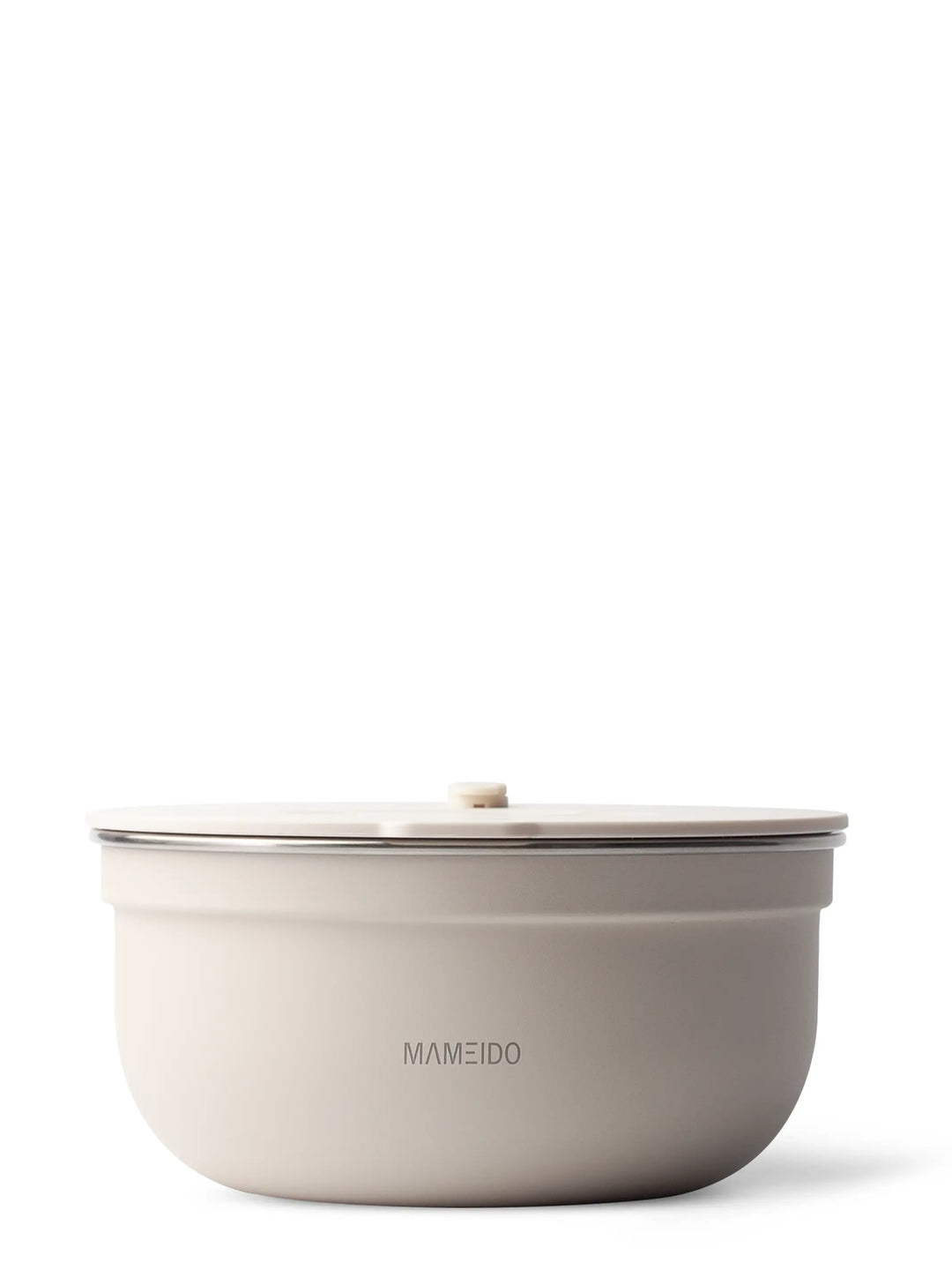 MAMEIDO Salatbox to-go mit 3 Trennfächern & Dressingcontainer #farbe_ivory-beige
