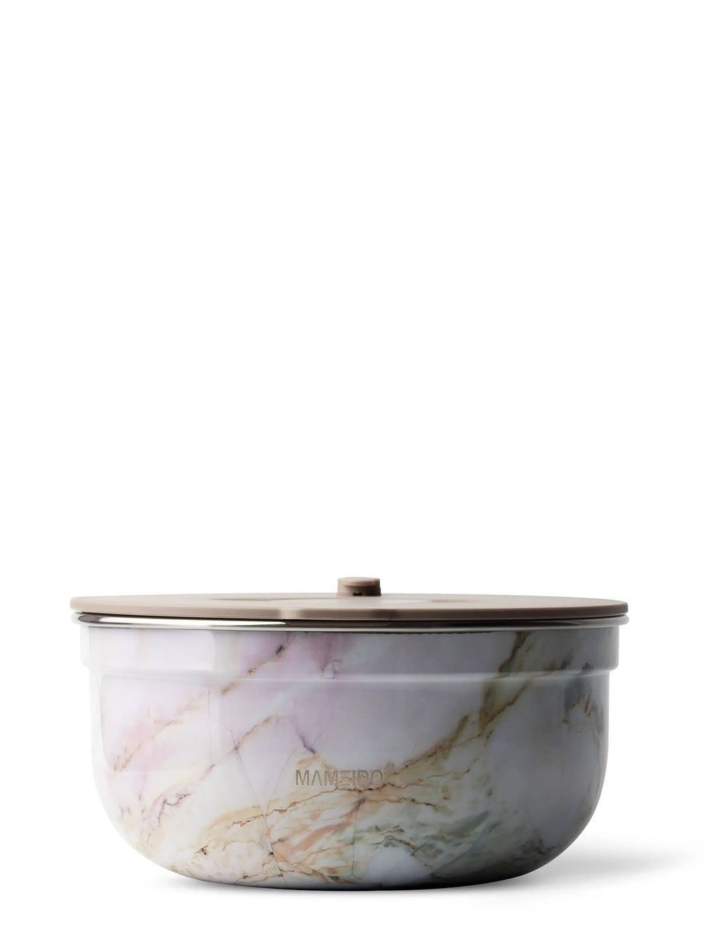 MAMEIDO Salatbox to-go mit 3 Trennfächern & Dressingcontainer #farbe_pearl-marble