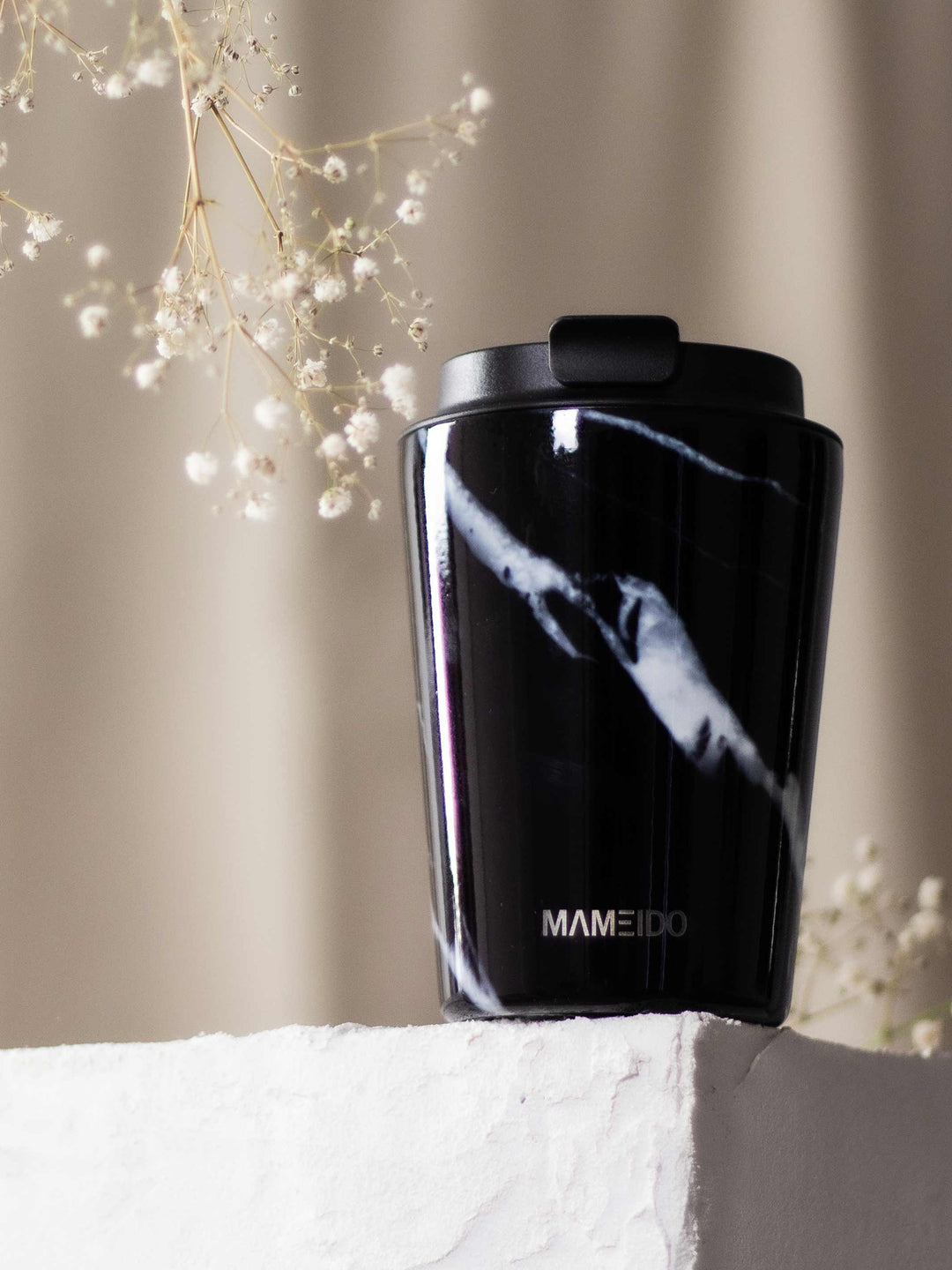 MAMEIDO Thermobecher 350ml Black Marble #farbe_black-marble