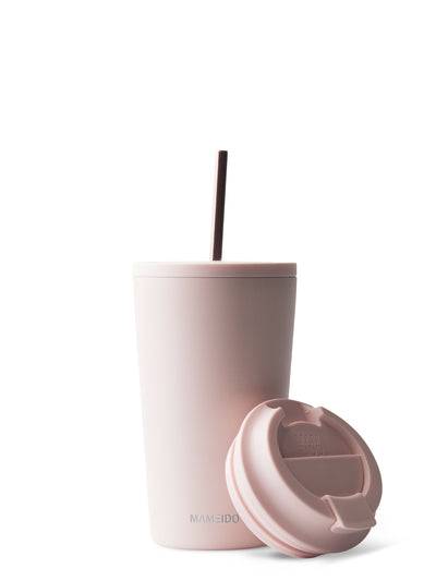 THERMOBECHER MIT STROHHALM in Blush Kissed