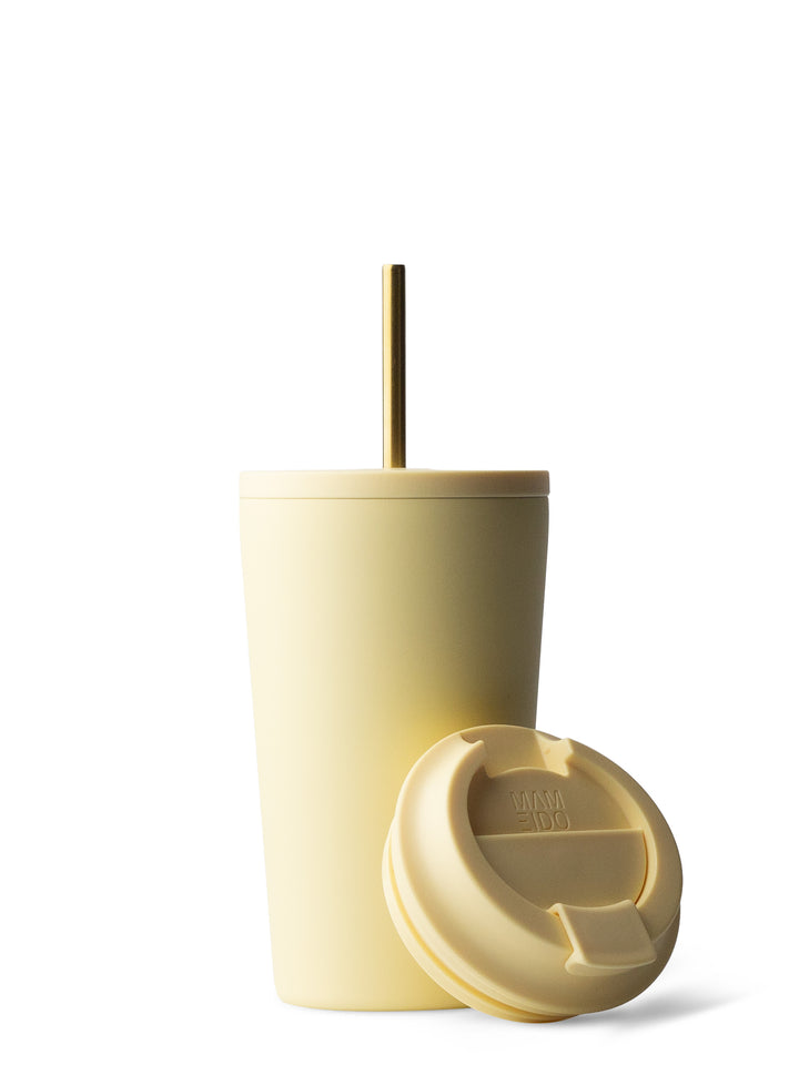 MAMEIDO Thermobecher mit Strohhalm 470ml Lemon Tart #farbe_lemon-tart