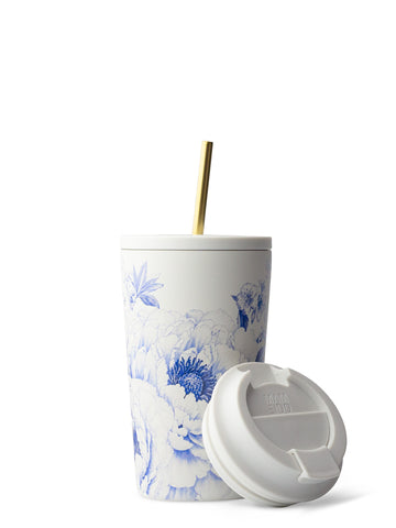 THERMOBECHER MIT STROHHALM in Maison Bleu