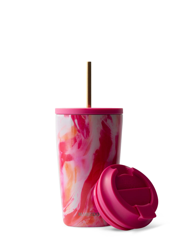 MAMEIDO Thermobecher mit Strohhalm 470ml Random Paintress #farbe_random-paintress