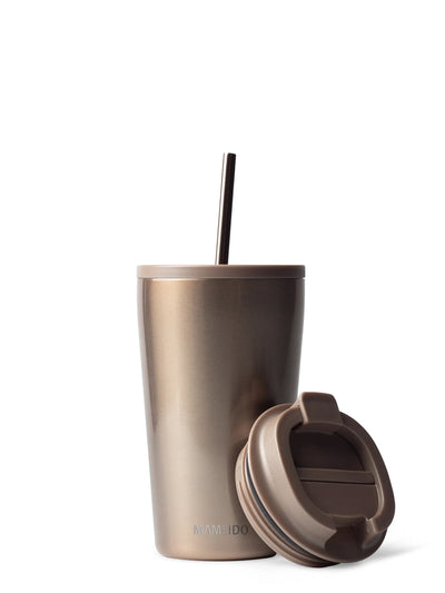 THERMOBECHER MIT STROHHALM in Rose Quartz