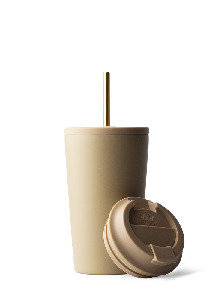 MAMEIDO Thermobecher mit Strohhalm 470ml Vanilla Latte #farbe_vanilla-latte