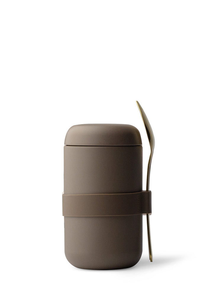 MAMEIDO Thermobehälter mit Gabel-Löffel-Kombination 500ml Roasted Coconut #farbe_roasted-coconut