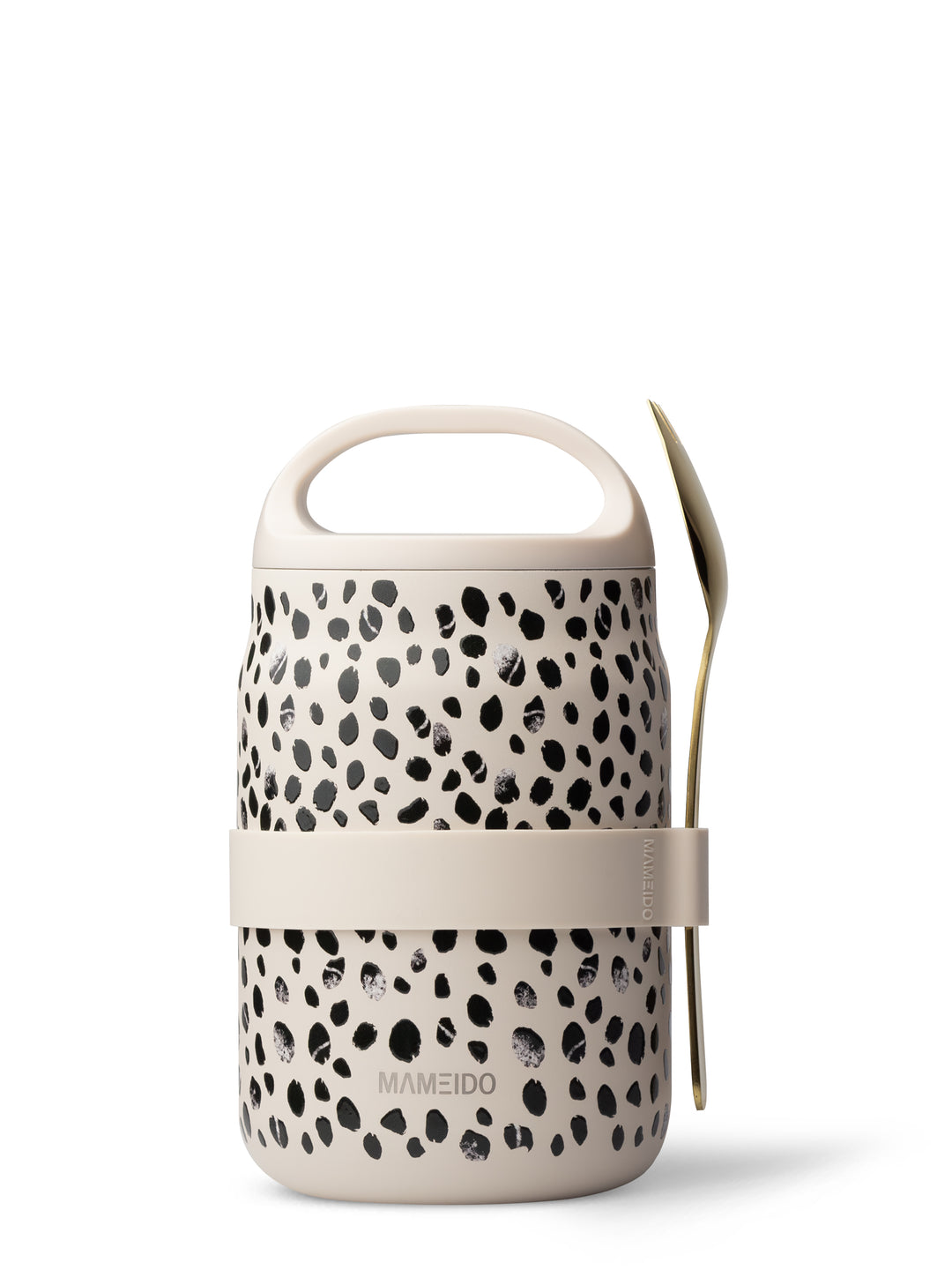 MAMEIDO Thermobehälter mit Gabel-Löffel-Kombination 800ml Almond Flakes #farbe_almond-flakes