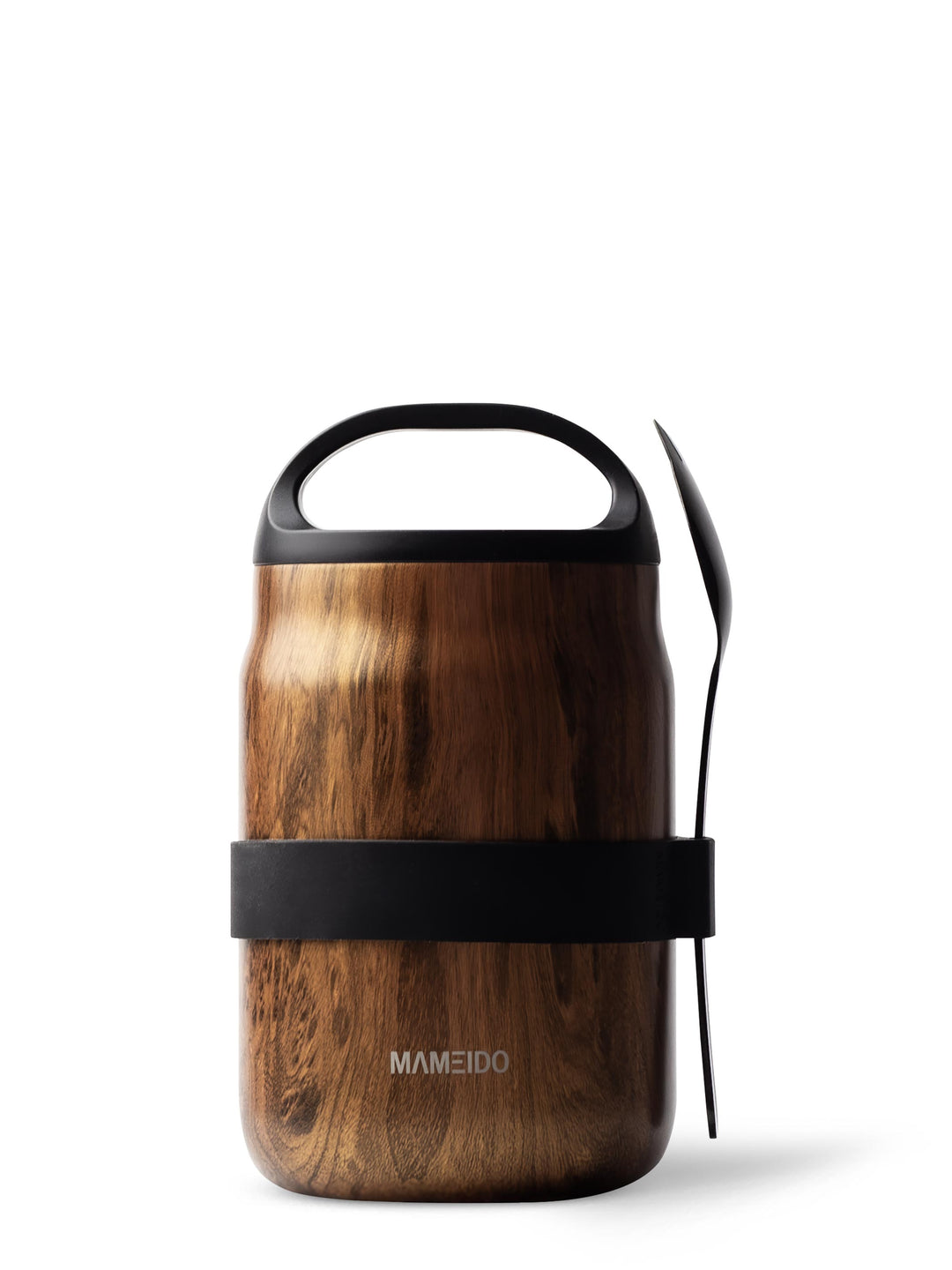MAMEIDO Thermobehälter mit Gabel-Löffel-Kombination 800ml Oak Wood #farbe_oak-wood