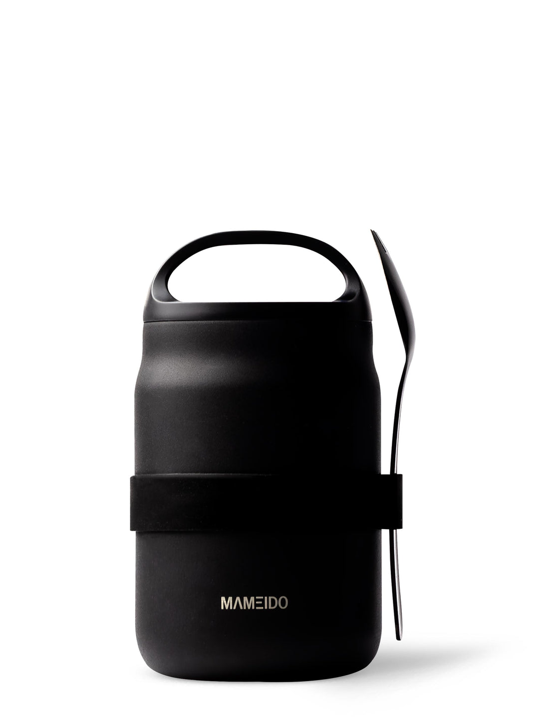 MAMEIDO Thermobehälter mit Gabel-Löffel-Kombination 800ml Rich Black #farbe_rich-black