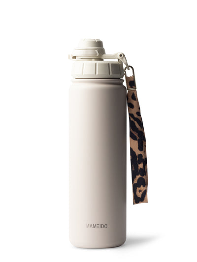 THERMOSFLASCHE MIT STROHHALM in Ivory Beige