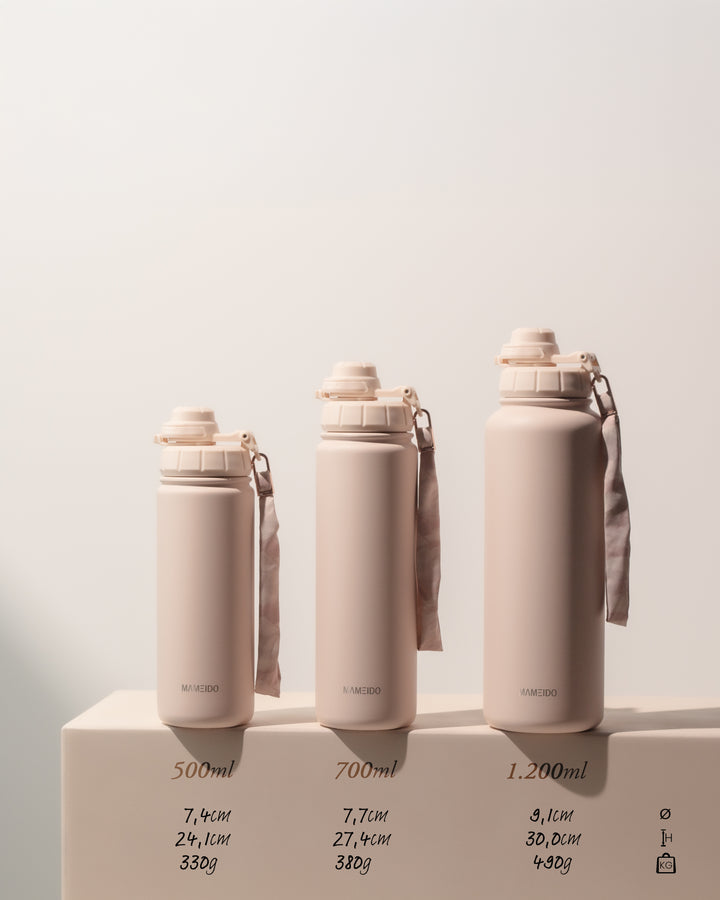 MAMEIDO Thermosflasche mit Strohhalm auslaufsicher bpa frei #farbe_dusty-glam