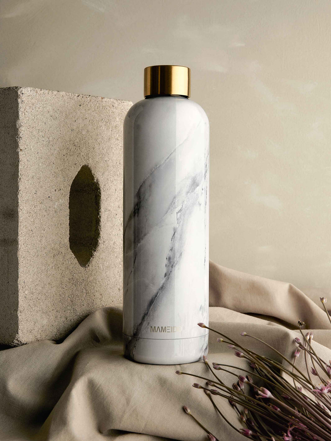 MAMEIDO Thermosflasche White Marble Gold #farbe_white-marble-gold