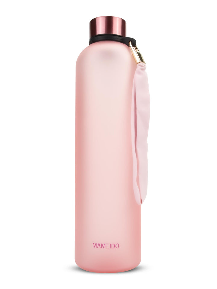 MAMEIDO Trinkflasche 1l mit Zeitmarkierung Flamingo Pink #farbe_flamingo-pink