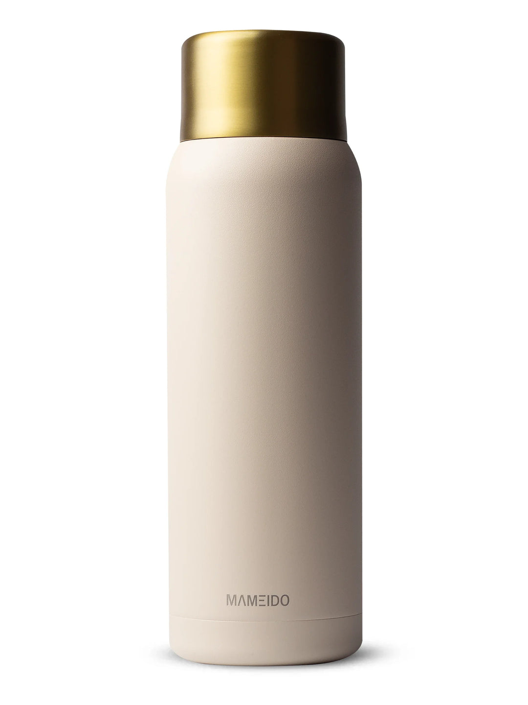 MAMEIDO Thermosflasche mit Druckknopf & Trinkbecher 1000ml in Ivory Beige Gold #farbe_ivory-beige-gold