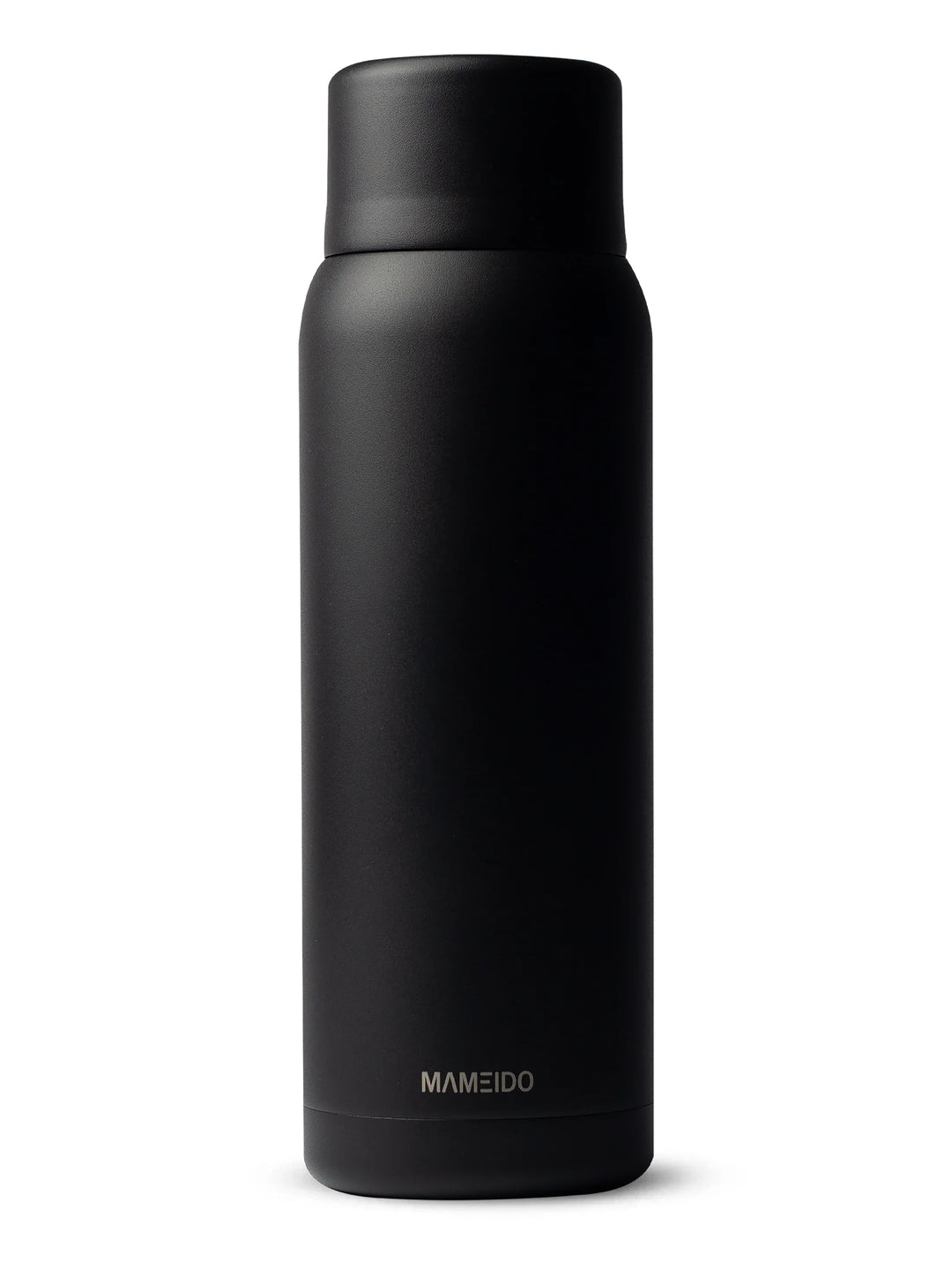 MAMEIDO Thermosflasche mit Druckknopf & Trinkbecher 1000ml in Rich Black #farbe_rich-black